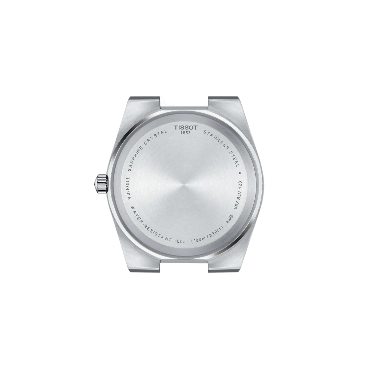 caseback image displaying the stainless steel construction and detailed finishing, designed for durability, comfort, and daily reliability