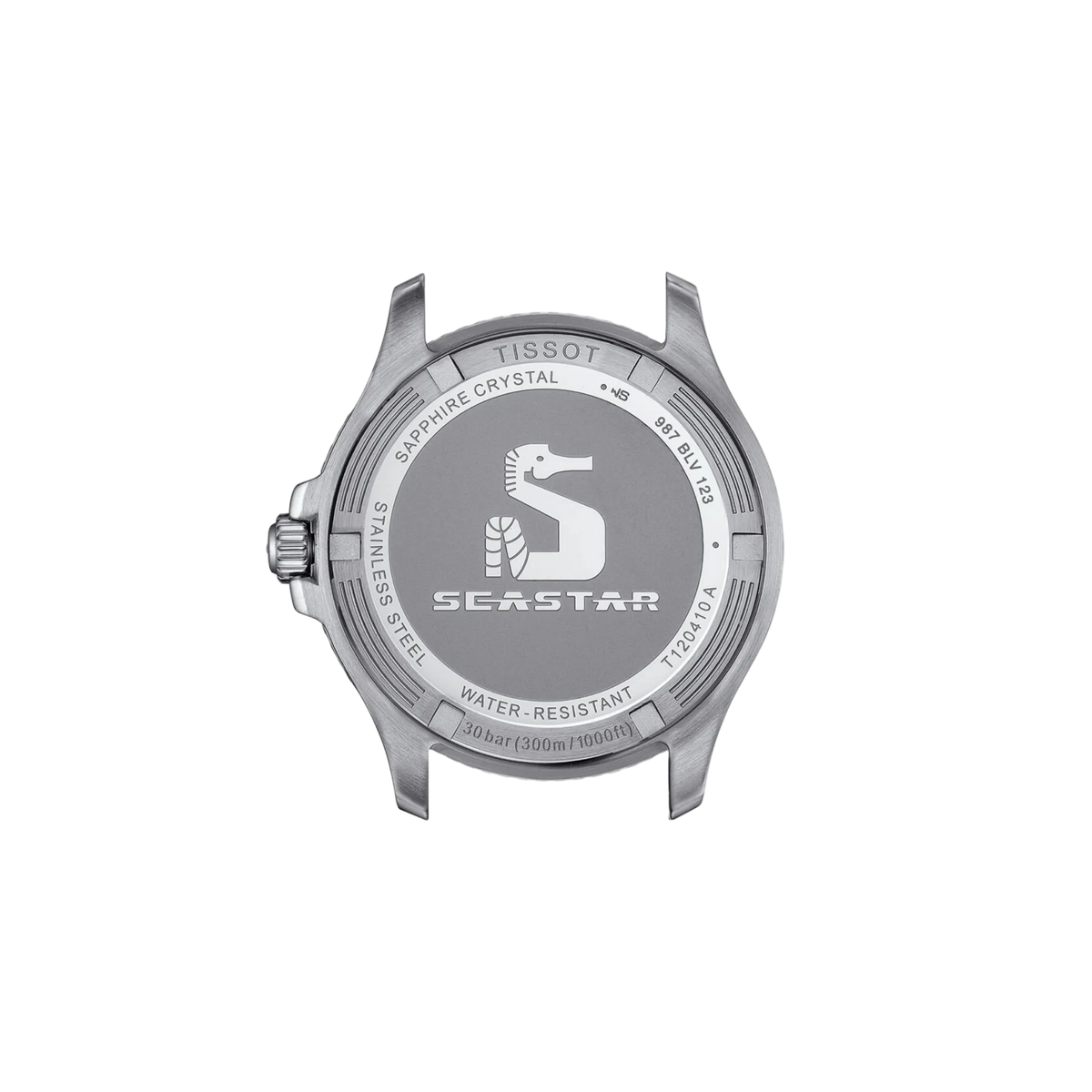 caseback image displaying the durable stainless steel construction and refined finishing, engineered for dependable daily wear and water-resistant capability