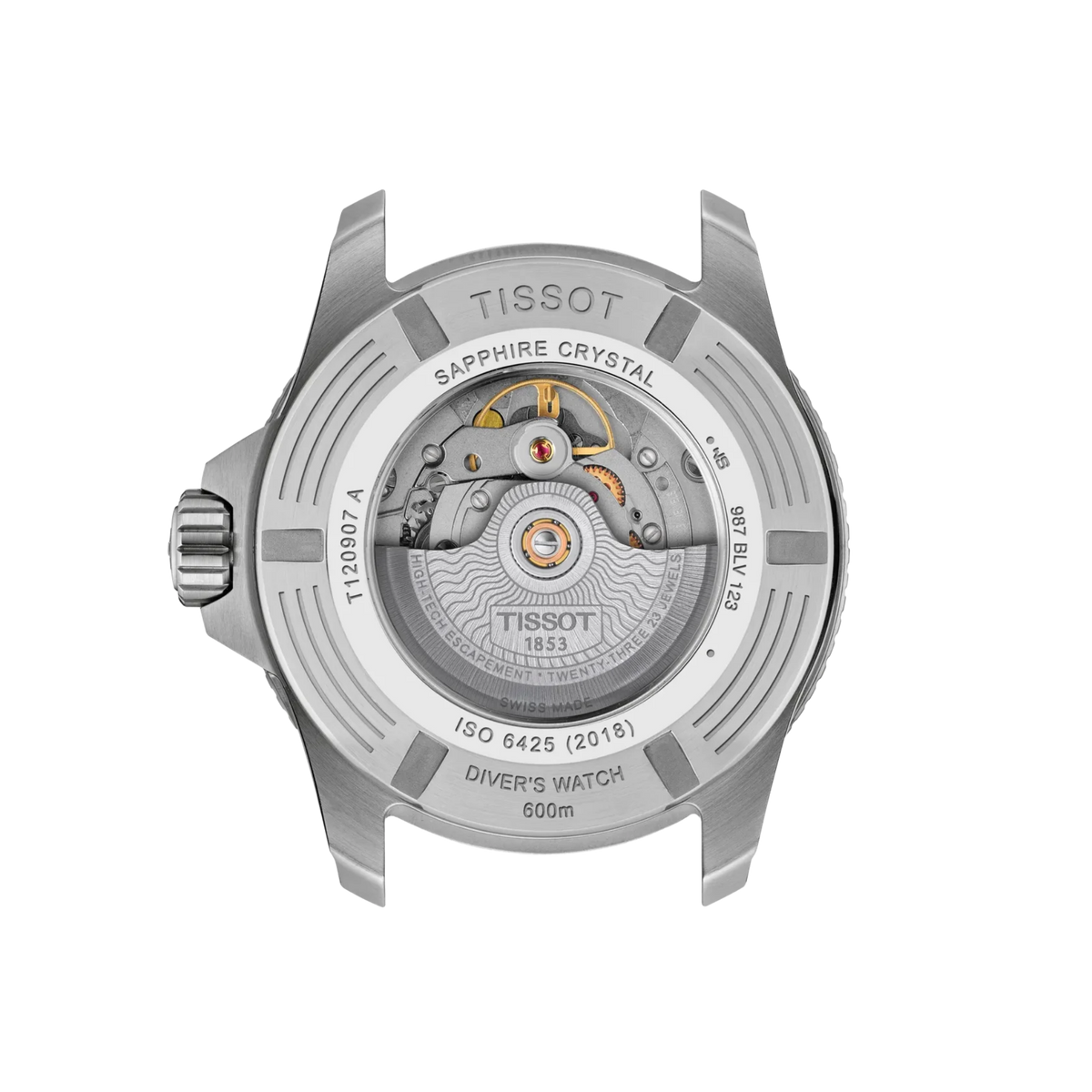The Tissot Seastar 2000 44mm is a bold Swiss-made diving watch designed for serious performance and everyday wear. Its 44mm stainless steel case is paired with a ceramic bezel and a striking blue gradient dial, giving it a strong yet refined presence on the wrist.