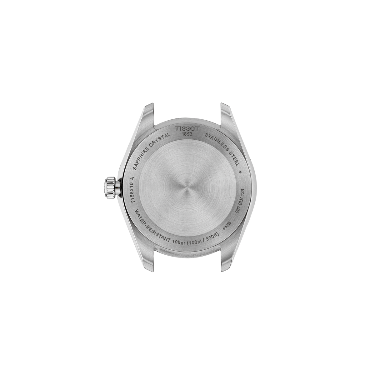 caseback view displaying the stainless steel construction, designed for durability while maintaining a sleek and comfortable profile
