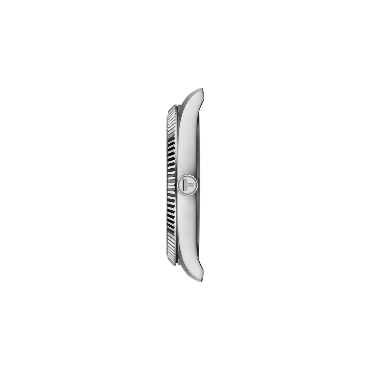 Elegant Tissot Ballade wristwatch with polished stainless steel case and date display.