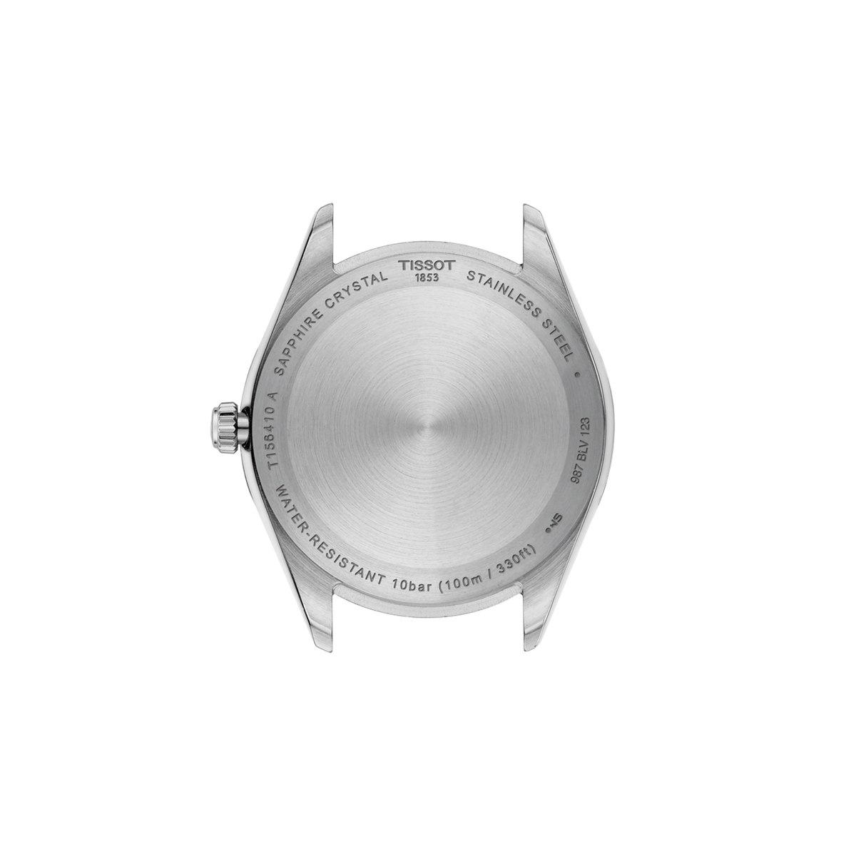 Classic Tissot Ballade 40mm in stainless steel with textured blue dial.