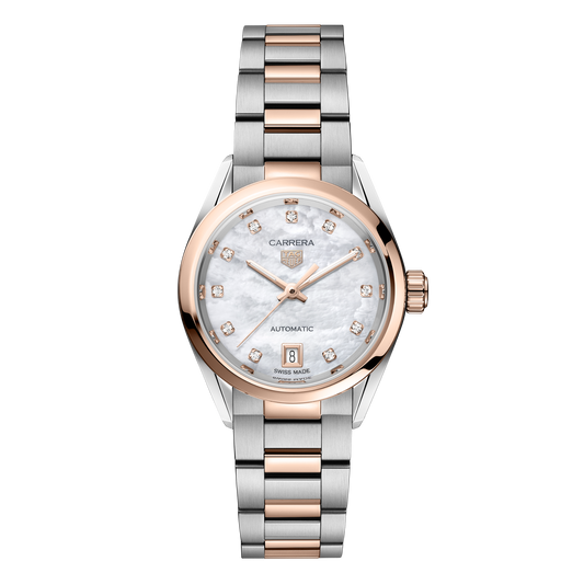 TAG Heuer Carrera Date 29mm Diamond Dial Two-Tone Watch