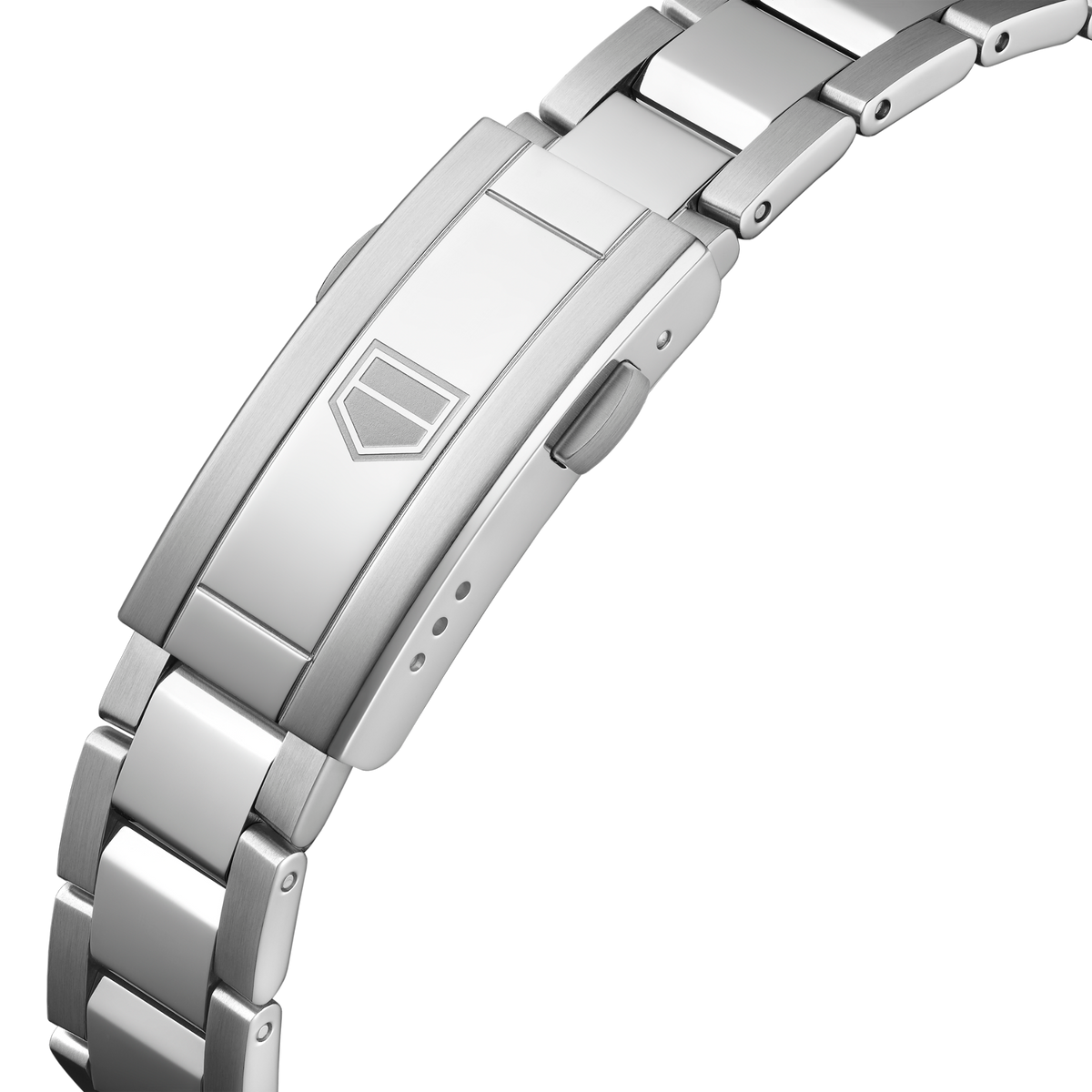 detailed view of the brushed steel unidirectional bezel with engraved numerals and dive scale markings for timing precision