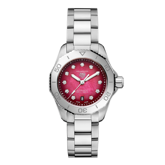 TAG Heuer Aquaracer Professional 200 30mm Ruby Red Diamond Dial Watch