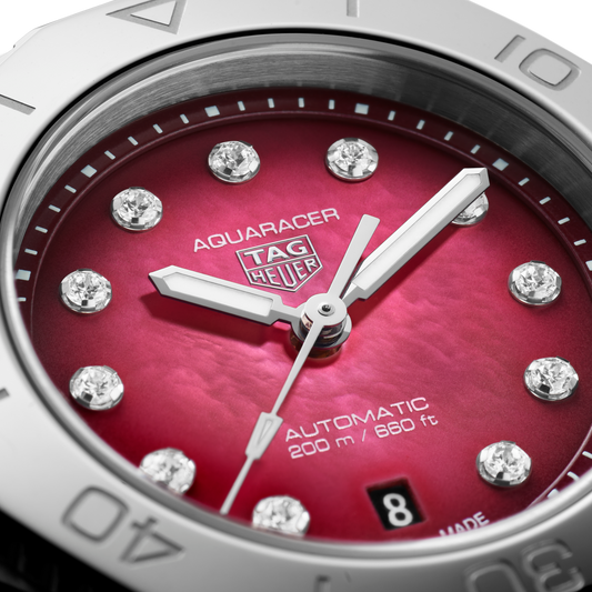 TAG Heuer Aquaracer Professional 200 30mm Ruby Red Diamond Dial Watch