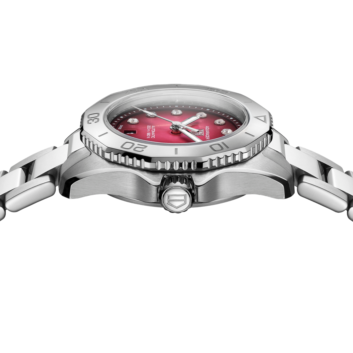 TAG Heuer Aquaracer Professional 200 30mm Ruby Red Diamond Dial Watch