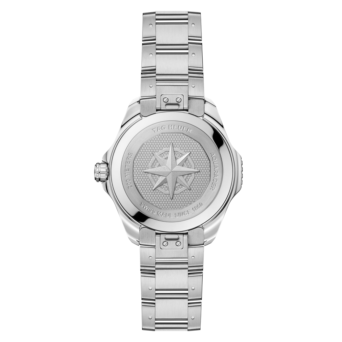 TAG Heuer Aquaracer Solargraph luxury watch with stainless steel case, blue sunray dial and durable bracelet for everyday wear.