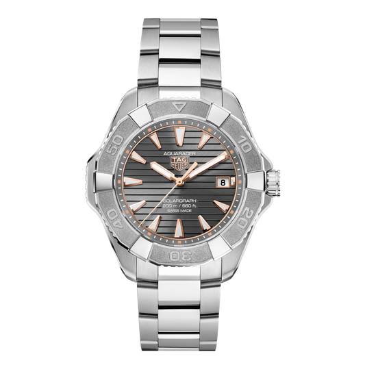 TAG Heuer Aquaracer Solargraph 40mm Grey Dial Watch front view