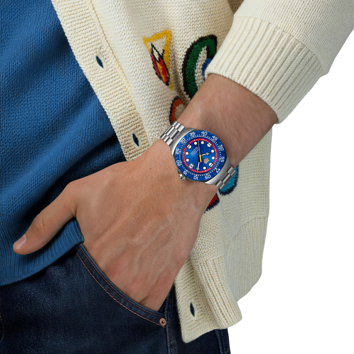 TAG Heuer Formula 1 Solargraph Red Bull Racing 38mm Watch on a model 