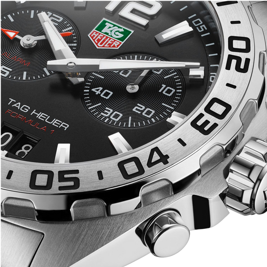 The TAG Heuer Formula 1 is designed for those who appreciate precision, performance and sporty styling. Inspired by the excitement of Formula 1 racing, this timepiece delivers reliable functionality in a bold and contemporary design suited to everyday wear.