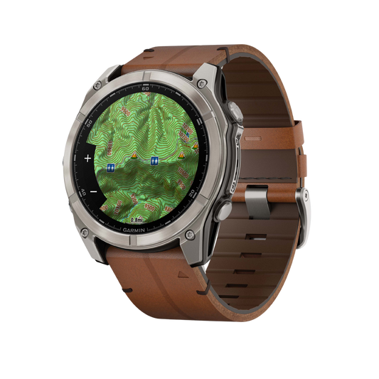 Garmin fēnix 8 Sapphire 51mm multisport smartwatch featuring a titanium bezel, 1.4-inch AMOLED touchscreen and advanced GPS navigation.