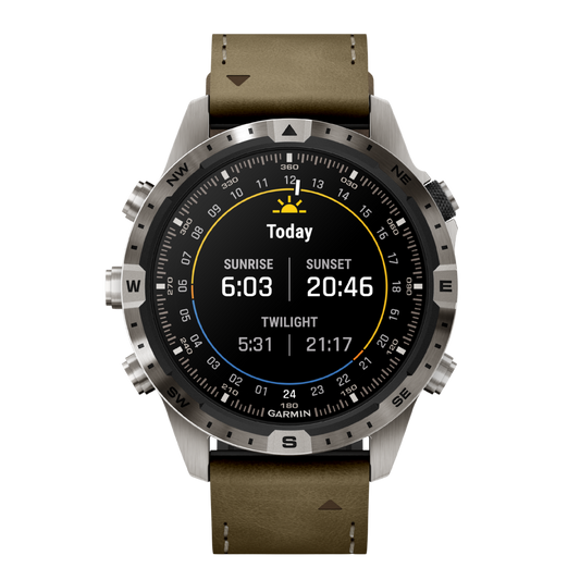 Garmin MARQ Commander Gen 2 Carbon Edition smartwatch with 46mm fused carbon fibre case, AMOLED display and black nylon strap.