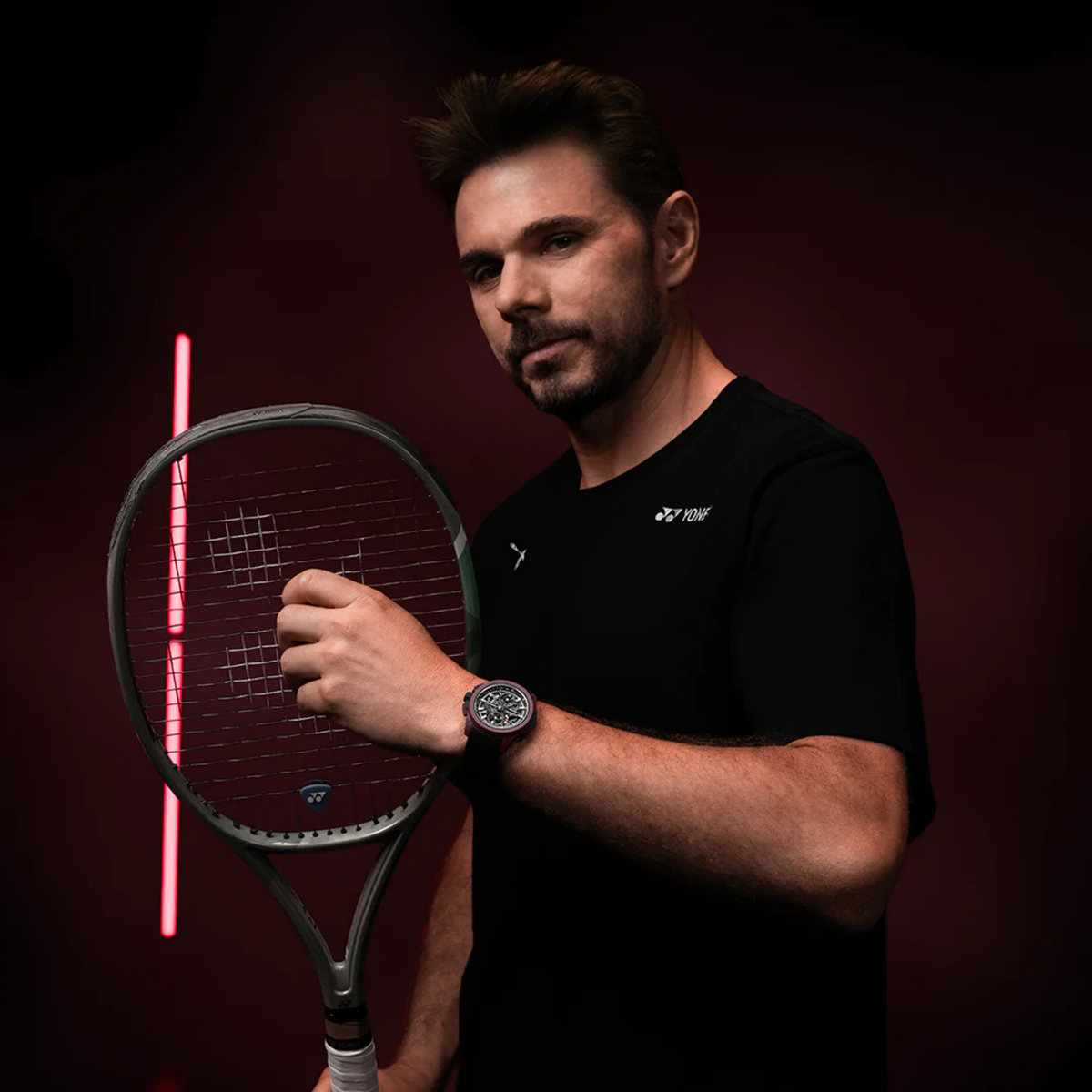 Sporty and technically impressive, this limited edition NORQAIN combines a skeleton chronograph display with a durable, lightweight construction. Finished with bold burgundy details, it's made for those who enjoy something a little different.
