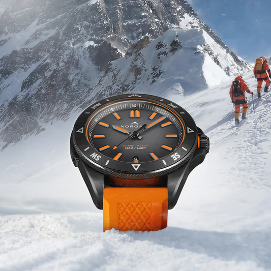 Sporty, reliable and easy to wear, this Adventure Neverest features a 40mm stainless steel case and eye catching orange strap. Its limited edition design is made for those who like to stand out.
