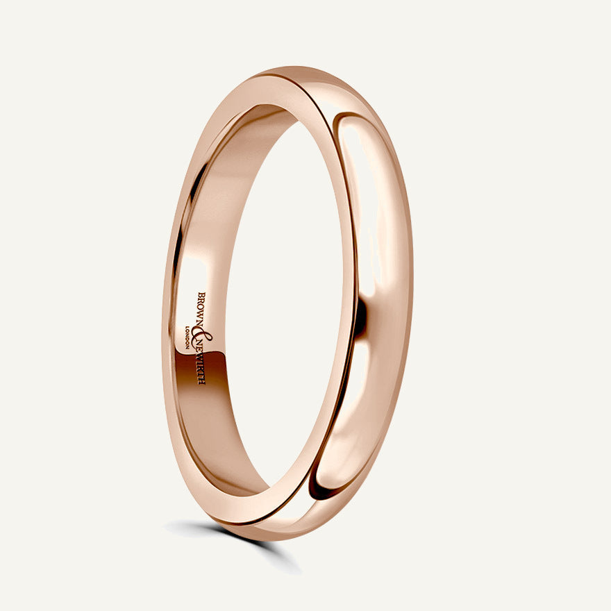 Ladies D-Shape Wedding Ring