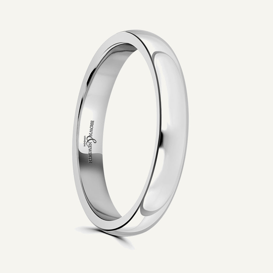 Gents D-Shape Wedding Ring