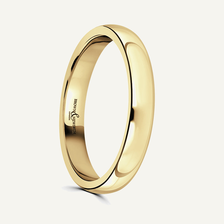 Gents D-Shape Wedding Ring