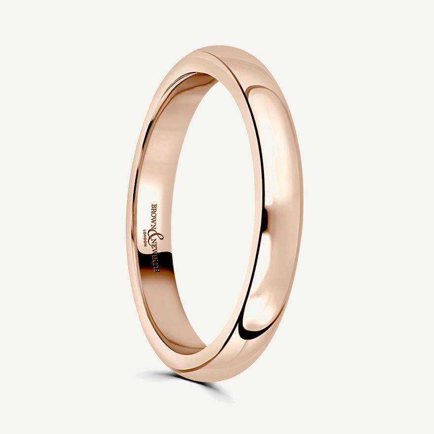 Gents D-Shape Wedding Ring