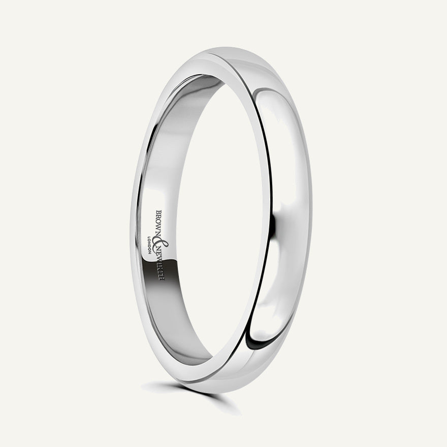 Ladies D-Shape Wedding Ring