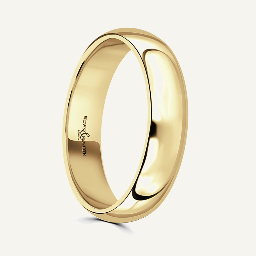 Gents D-Shape Wedding Ring