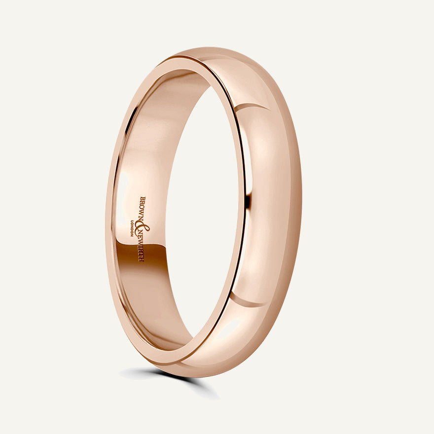 Gents D-Shape Wedding Ring