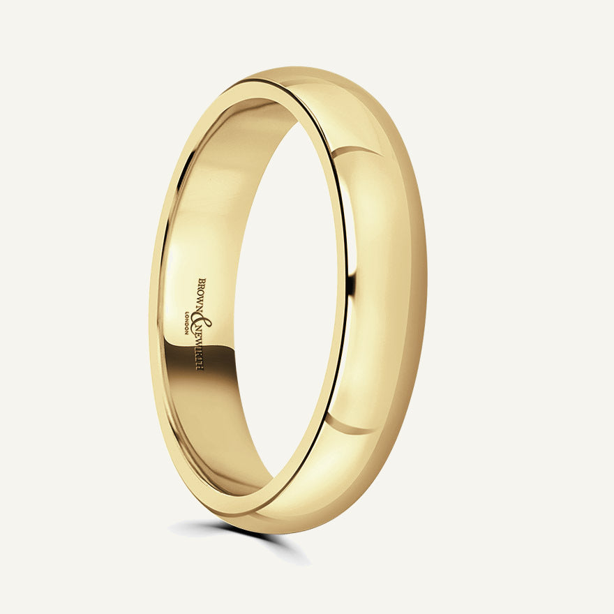 Gents D-Shape Wedding Ring
