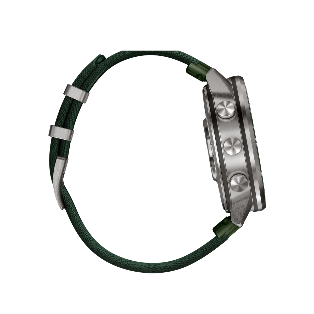 A domed sapphire crystal protects the vivid 1.4-inch AMOLED touchscreen display, while dedicated golf functionality includes Virtual Caddie, green contour data and access to more than 43,000 preloaded golf courses worldwide
