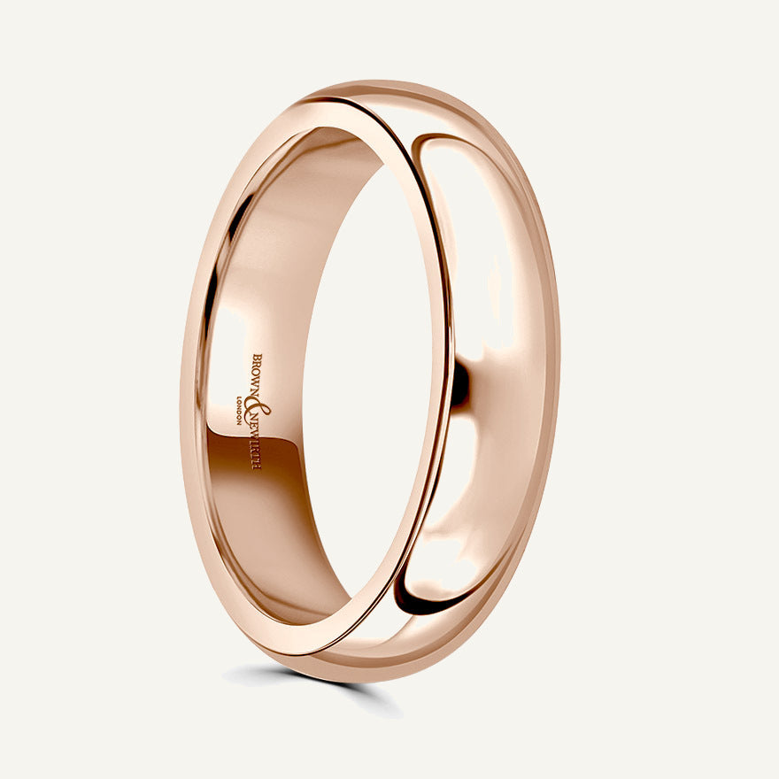 Ladies D-Shape Wedding Ring
