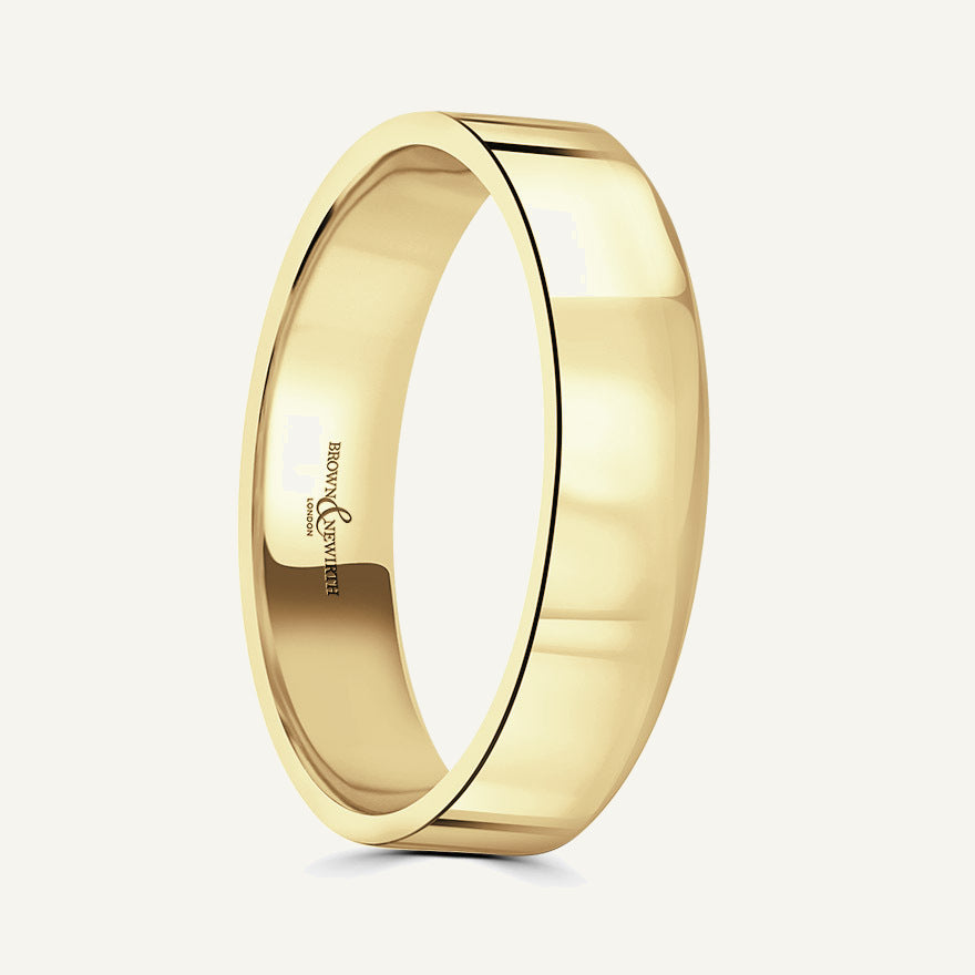Gents Flat Court Wedding Ring