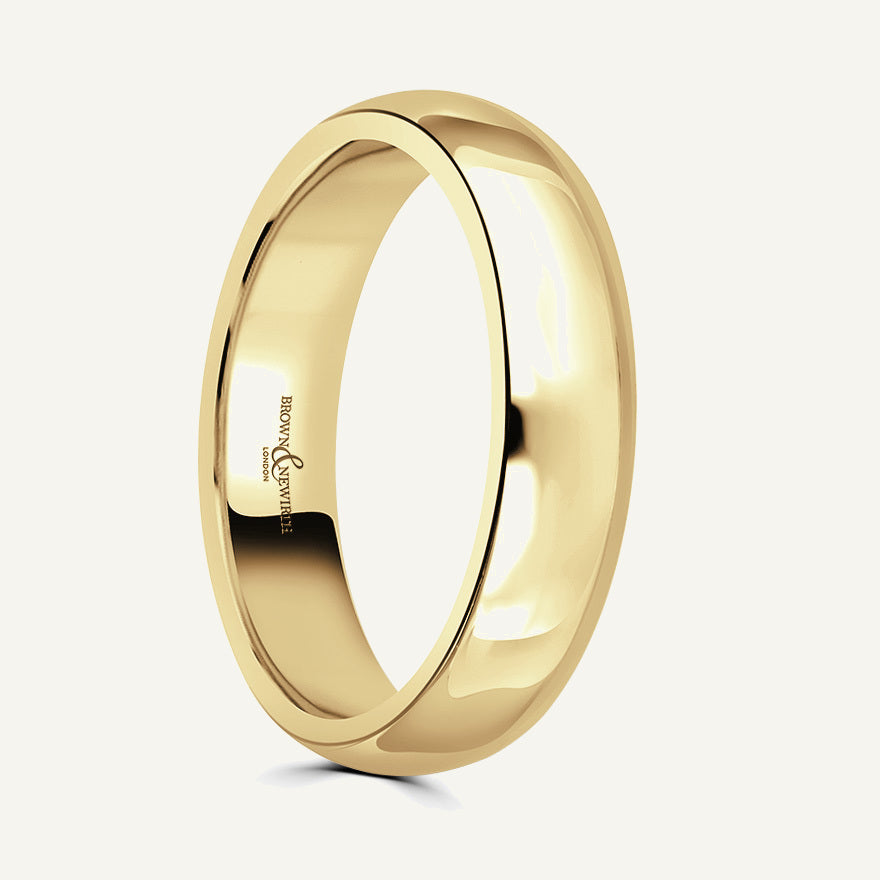 Gents D-Shape Wedding Ring