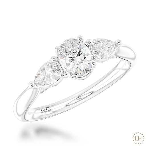Florentine Oval 0.51ct D SI1