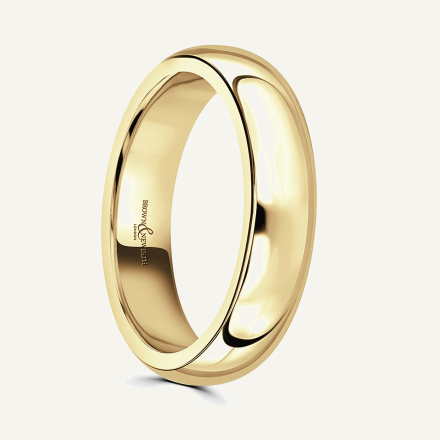 Gents D-Shape Wedding Ring