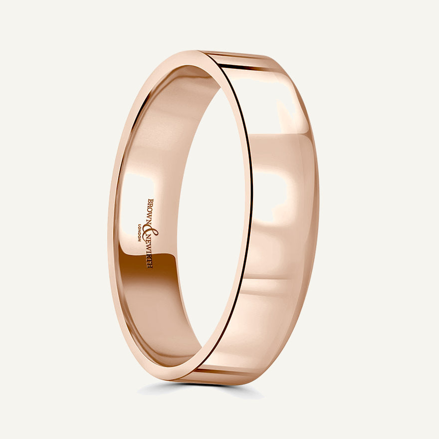 Gents Flat Court Wedding Ring