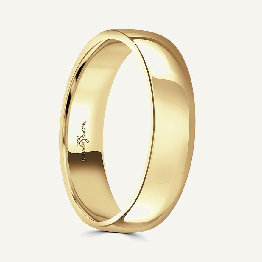 Gents Modern Court Wedding Ring