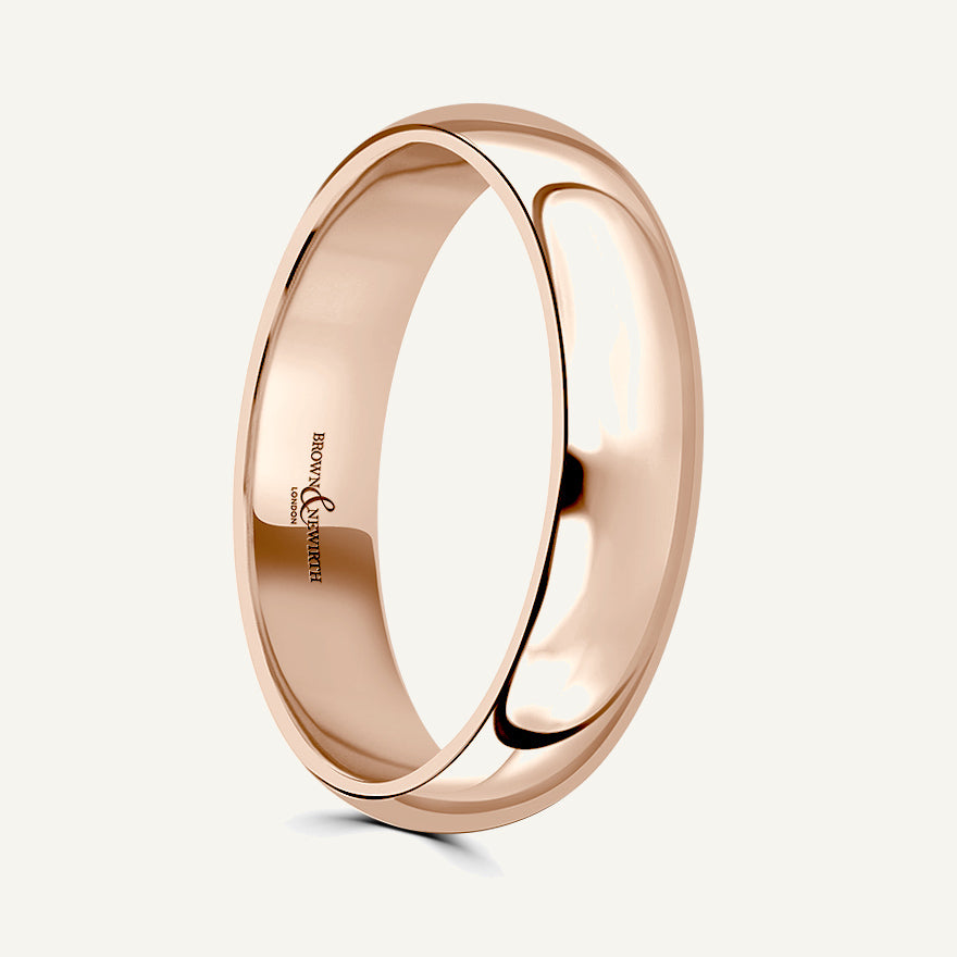 Ladies D-Shape Wedding Ring