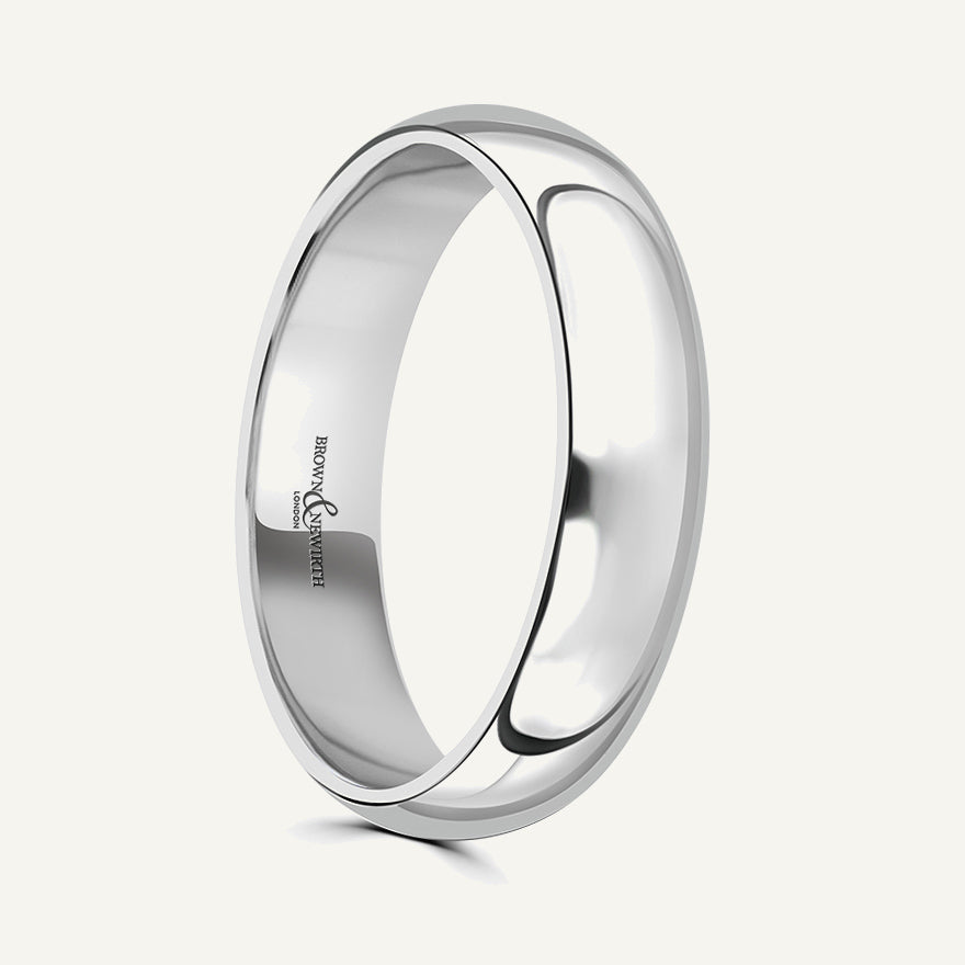 Ladies D-Shape Wedding Ring