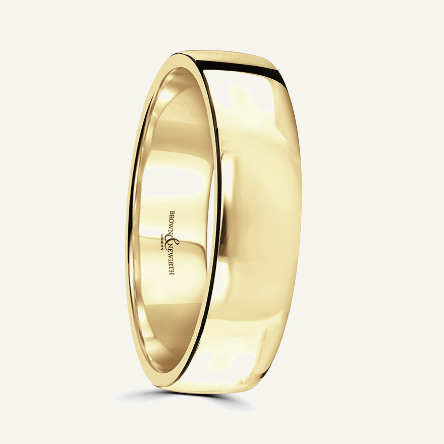 Gents Modern Court Wedding Ring