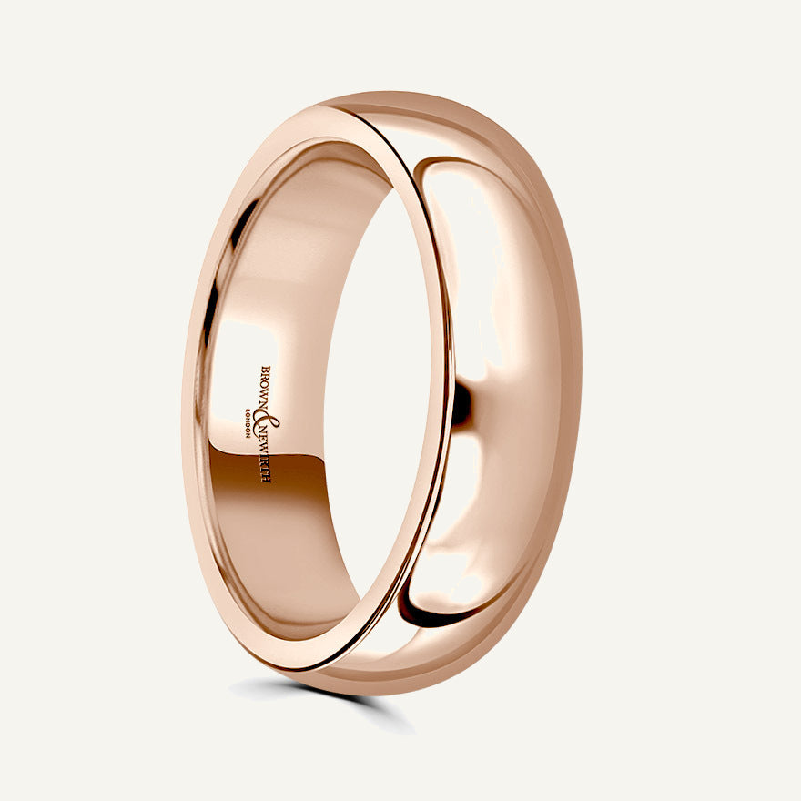 Gents D-Shape Wedding Ring