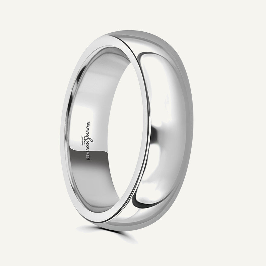 Ladies D-Shape Wedding Ring
