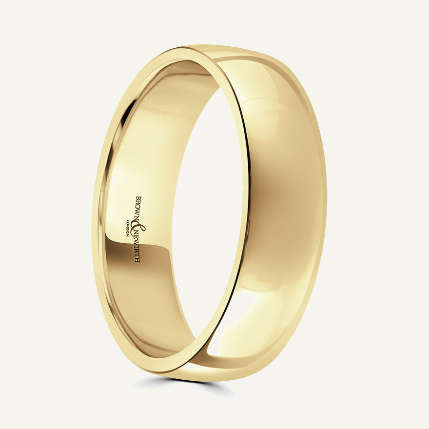 Ladies Modern Court Wedding Ring