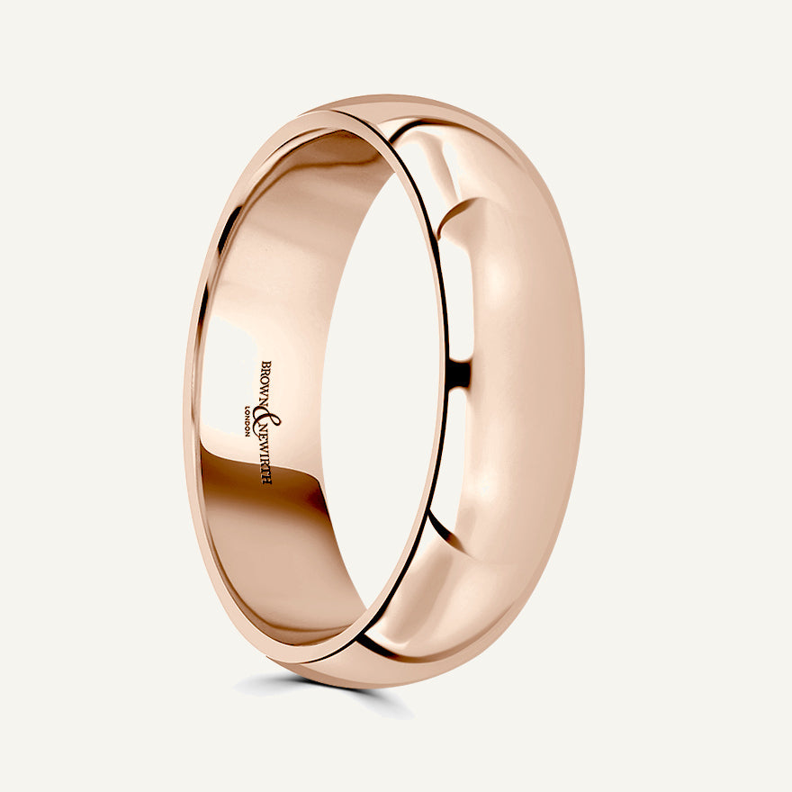 Ladies D-Shape Wedding Ring