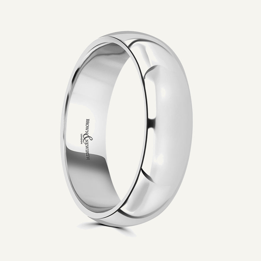 Ladies D-Shape Wedding Ring