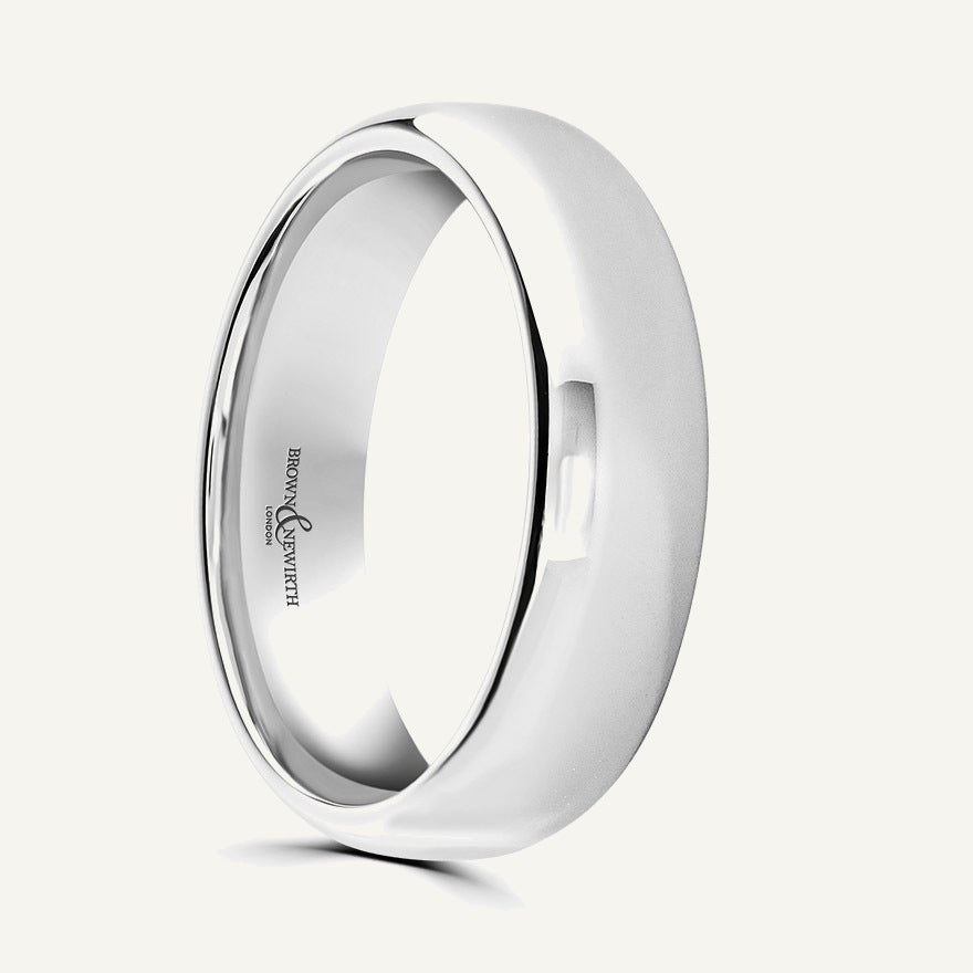 Ladies Softened Court Wedding Ring