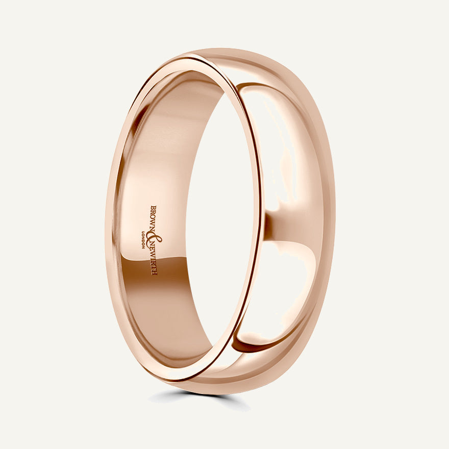 Ladies D-Shape Wedding Ring