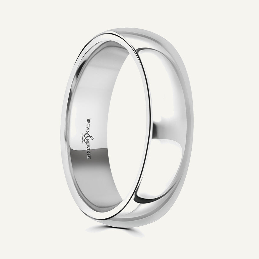 Ladies D-Shape Wedding Ring