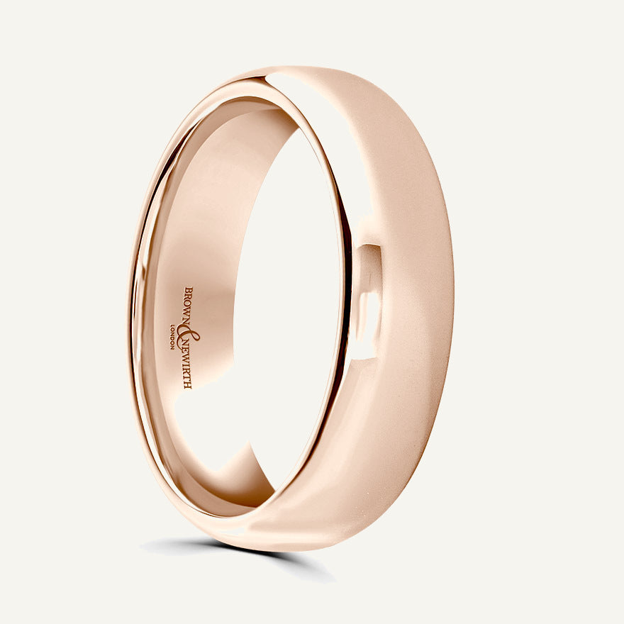 Gents Softened Court Wedding Ring