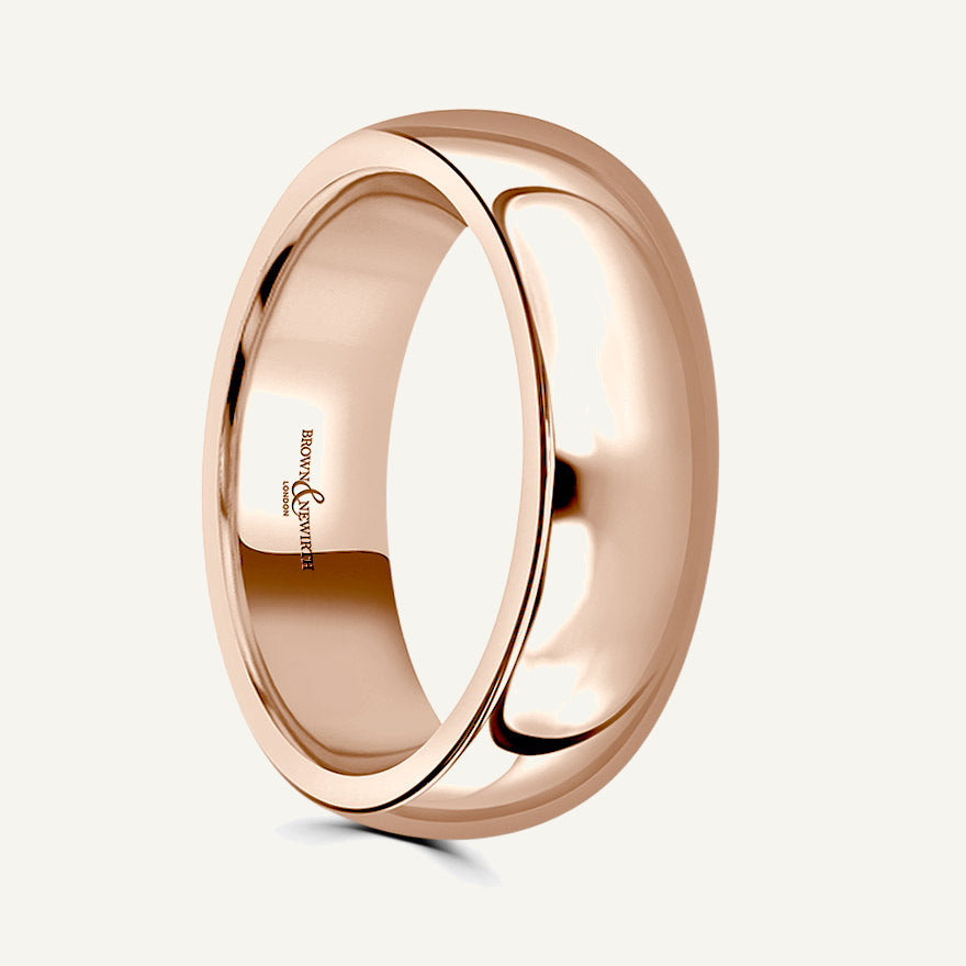 Gents D-Shape Wedding Ring