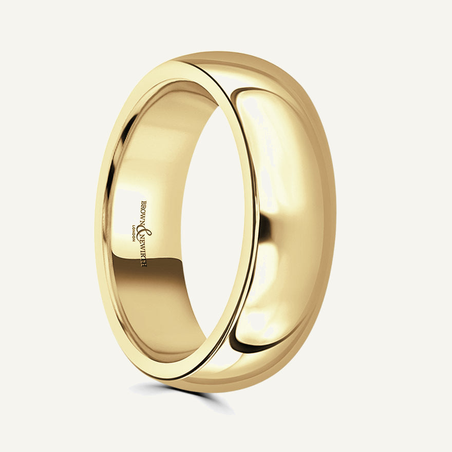Gents D-Shape Wedding Ring