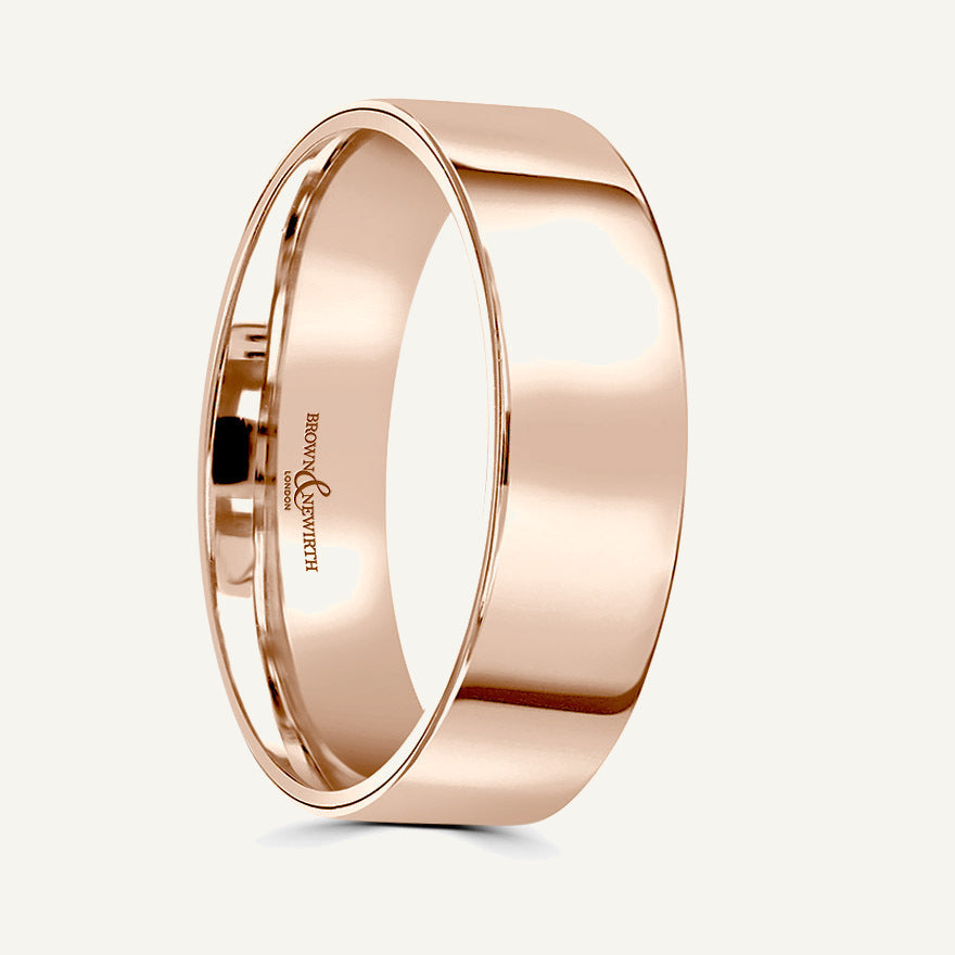 Gents Flat Court Wedding Ring